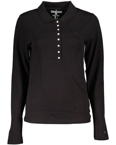 Tommy Hilfiger Chic Slim Fit Long-Sleeved Polo - Black