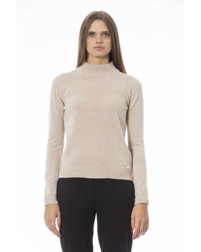 Baldinini Beige Fabric Sweater - Natural
