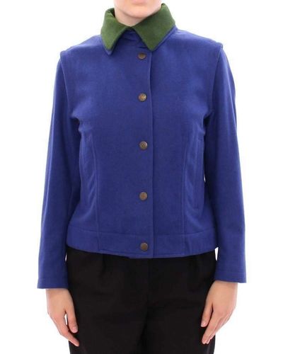 Andrea Incontri Habsburg Wool Jacket Coat - Blue