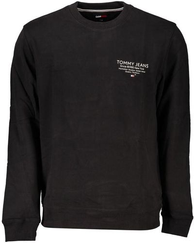 Tommy Hilfiger Sleek Organic Cotton Crew Neck Sweatshirt - Black
