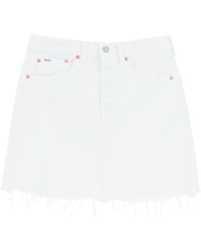 Polo Ralph Lauren Denim Miniskirt - White