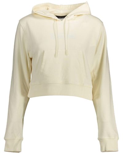 Calvin Klein White Cotton Sweater - Natural