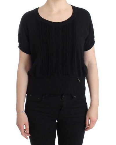 Cavalli Short Sleeve Sweater - Black