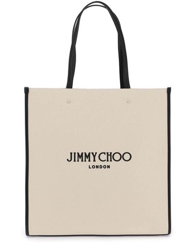 Jimmy Choo N/s Canvas Tote Bag - Natural