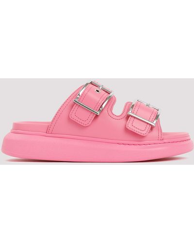 Alexander McQueen Pink Leather Sandals