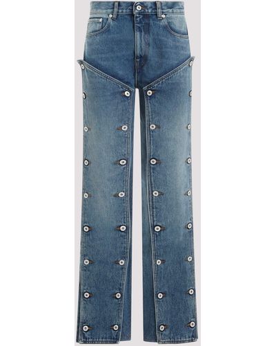 Y. Project Evergreen Vintage Blue Organic Cotton Snap Off Jeans