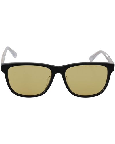 DIESEL Frame Dl0330-d 01e 57 Yellow Transparent Lenses Sunglasses - Green