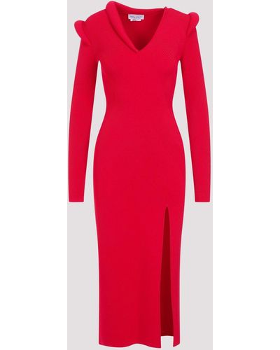 Alexander McQueen Welsh Red Viscose Dress