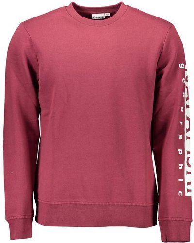 Napapijri Red Cotton Sweater - Pink