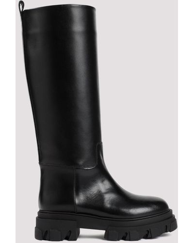 Gia Borghini Black Leather Perni Boots