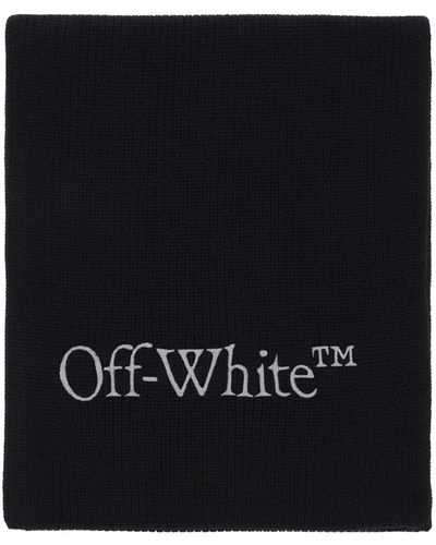 Off-White c/o Virgil Abloh Wool Scarf With Logo Embroidery - Os Black