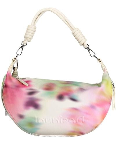 Desigual Chic Expandable Handbag With Contrasting Accents - Pink