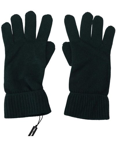Dolce & Gabbana Elegant Cashmere Wrist Length Glove - Black