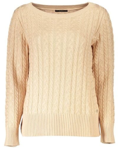 Guess Elegant Long Sleeved Sweater - Natural
