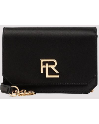 Ralph Lauren Collection Black On Chain Satin Wallet