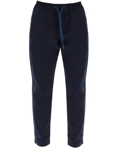 PS by Paul Smith Lightweight Organic Cotton Trousers - Blue