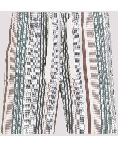 Orlebar Brown Multi Alex Stitched Canvas Cotton Shorts - Multicolor