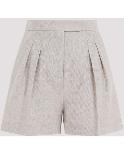 Max Mara Beige Jessica Cotton Jersey Shorts - Grey