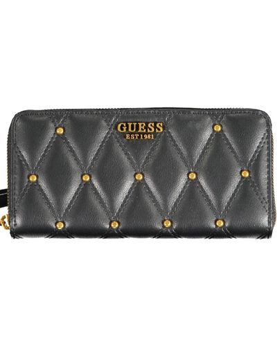 Guess Chic Contrasting Details Zip Wallet - Black