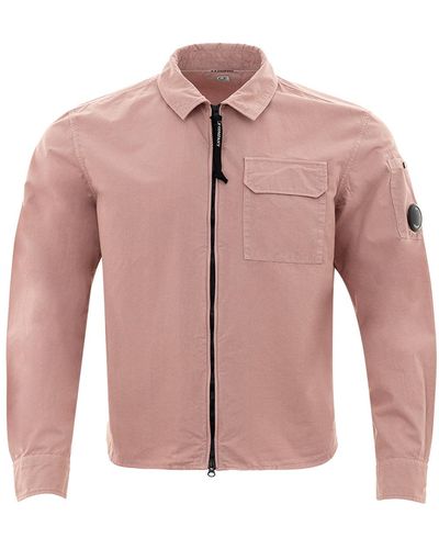 C.P. Company Dusty Pink Zip Overshirt