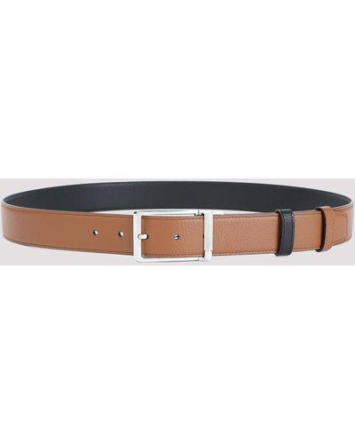 Dunhill Brown Tobacco Leather 3.5cm Belt