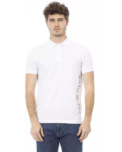Baldinini White Cotton Polo Shirt