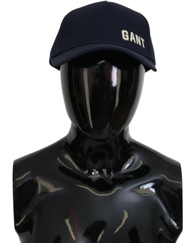 GANT Cotton Logo Print Baseball Cap Casual Hat - Black