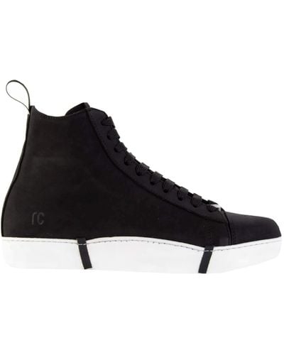 Roberto Cavalli Elevated Chic Suede High Trainers - Black