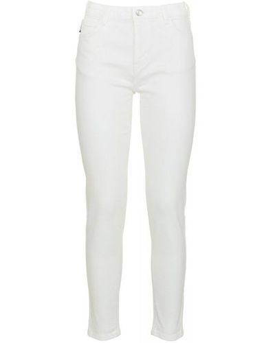 Imperfect White Cotton Jeans & Pant