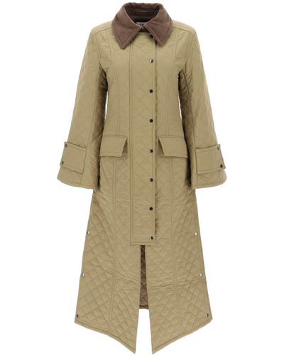 By Malene Birger Pinelope Quilted Trench Coat - Natural