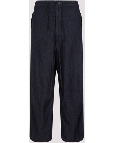 Giorgio Armani Dark Blue Cotton Trousers