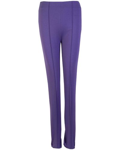 Lardini Viscose Purple Jodpurs Style Trousers
