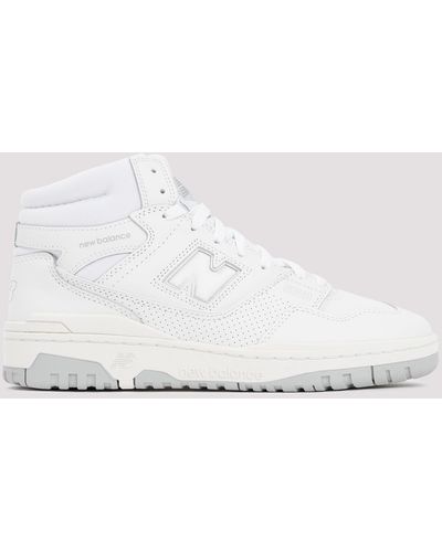 New Balance White 650 High Top Trainers