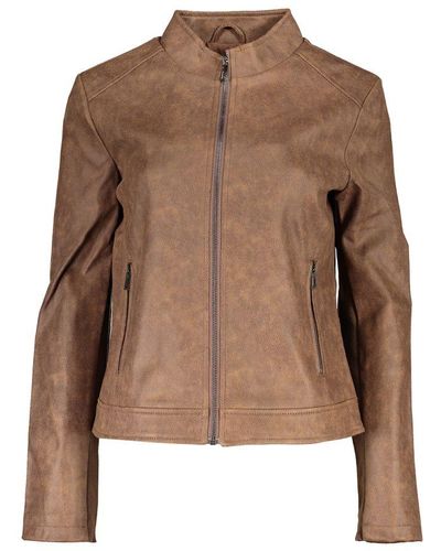 Desigual Chic Sports Jacket With Long Sleeves - Brown
