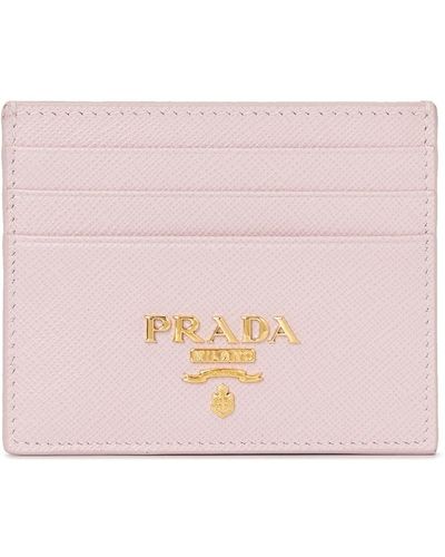 Prada Triangle Logo Cardholder - Pink