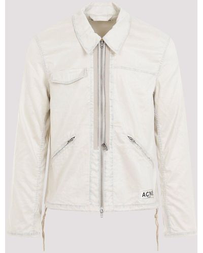 Acne Studios Beige Polyester Jacket - White