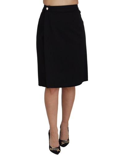 Dolce & Gabbana Elegant High Waist Pencil Skirt - Black