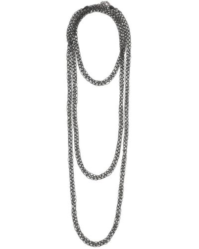 Brunello Cucinelli Precious Loops Necklace - Gray