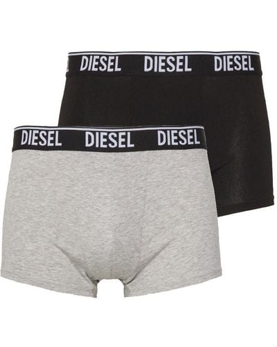 DIESEL Sleek Bicolor Cotton Boxer Shorts Duo - Grey