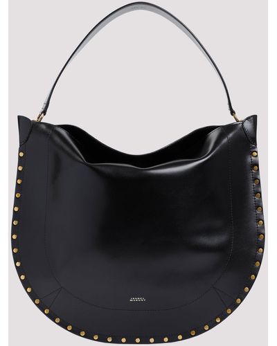 Isabel Marant Black Oskan Hobo Soft Leather Shoulder Bag