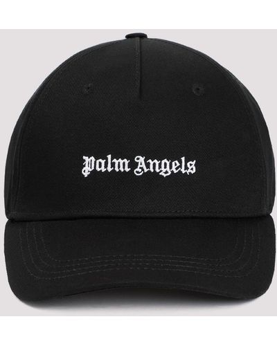 Palm Angels Black Cotton Logo Cap