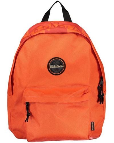Napapijri Chic Cotton Backpack With Contrast Details - Orange