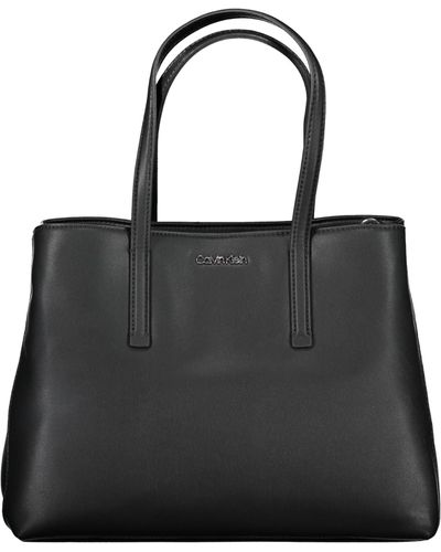 Calvin Klein Elegant Dual-Handle Designer Handbag - Black
