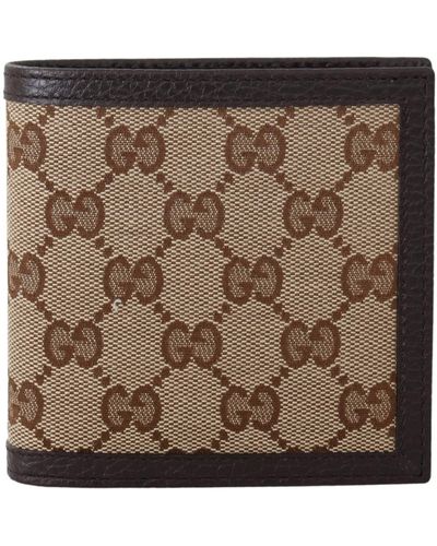 Gucci GG Ssima Pattern Bifold Wallet One Size - Brown