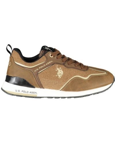 U.S. POLO ASSN. Elegant Sporty Lace-Up Sneakers - Brown