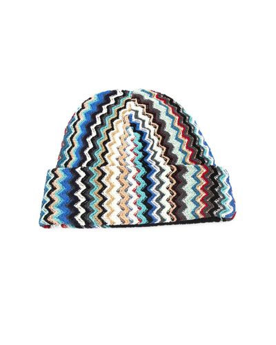 Missoni Geometric Fantasy Multicolor Hat - Blue