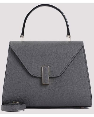 Valextra Dark Gray Iside Top Handle Mini Bag