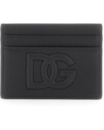 Dolce & Gabbana Cardholder With Dg Logo - Black
