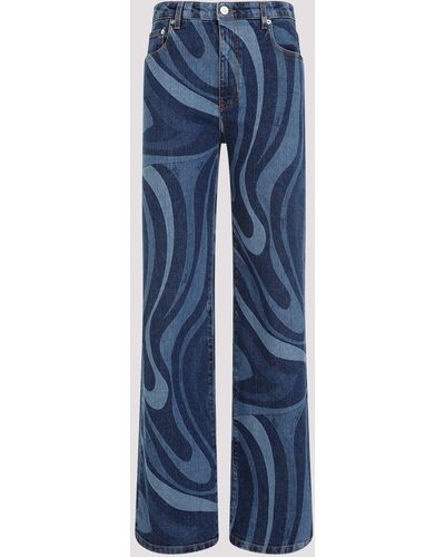 Emilio Pucci Mid Blue Cotton Jeans