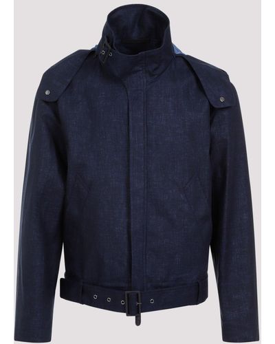 Giorgio Armani Blue Linen Jacket
